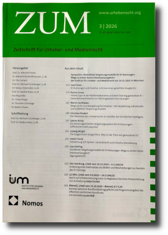 Zeitschrift für Urheber- und Medienrecht: Artikel "Entwertung mit System: Generative KI und Literaturübersetzung"